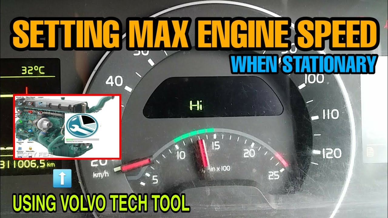 Volvo Tech Tool Operation || Setting MaximaL Engine Speed When Stationary
