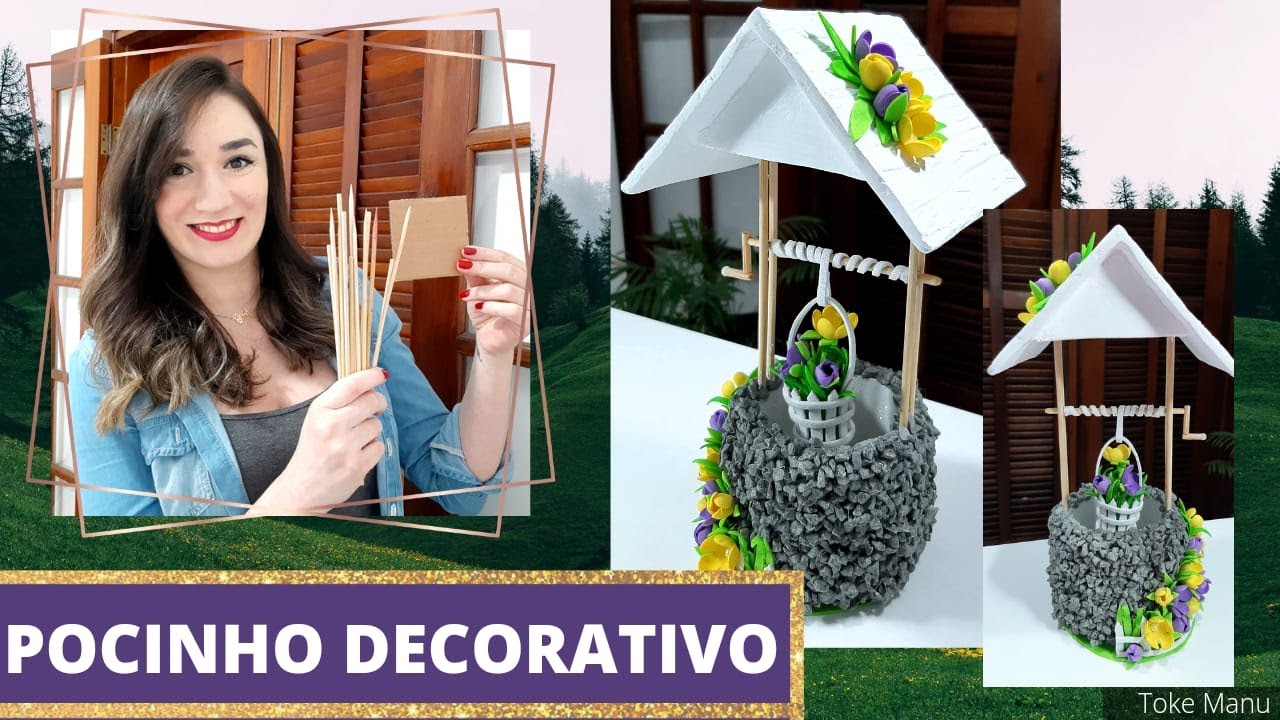 DIY Como Fazer Poço Decorativo / How To Make a Decorative Well / Cómo Hacer un Pozo Decorativo