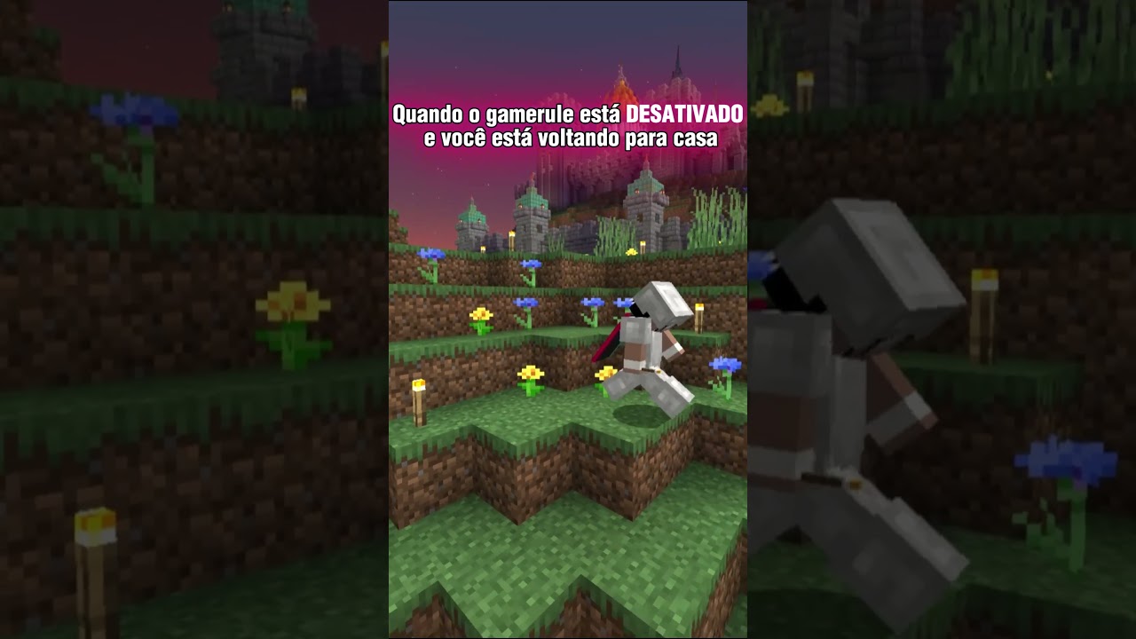 Quando o gamerule est&aacute; DESATIVADO #minecraft #youtubeshorts