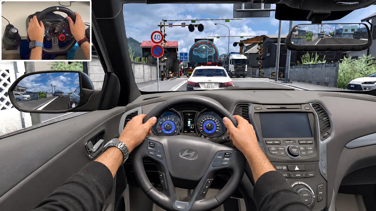 Exploring the Narrow Streets of Tokyo in a Hyundai Santa Fe 2014 - Euro Truck Simulator 2 Gameplay