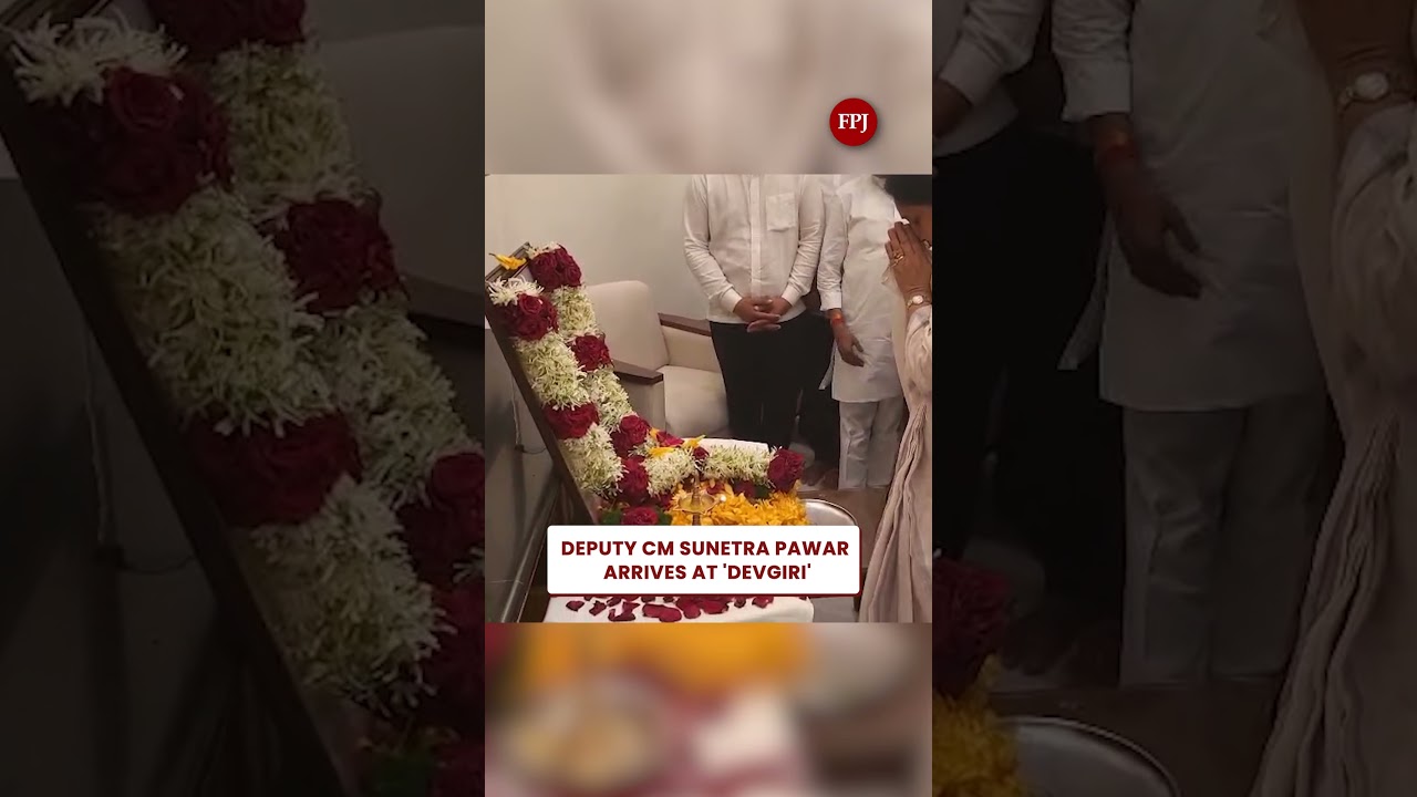 ​Emotional Start: Sunetra Pawar Honors Late Ajit Dada Pawar At Devgiri