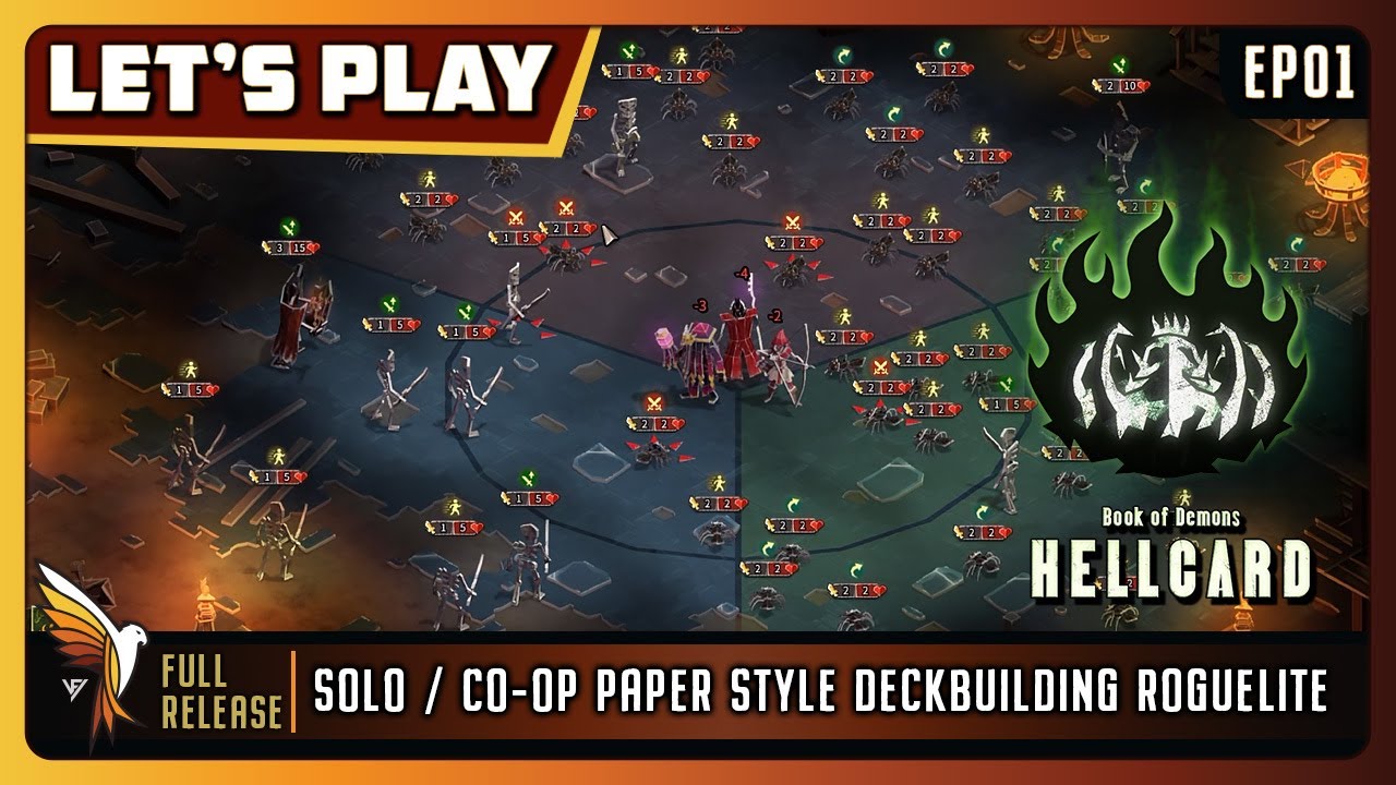 HELLCARD | EP01 | Game Play | Let's Try | Paper Style - DeckBuilding Roguelite - Co-Op or Solo