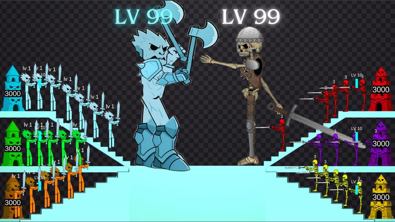 Stickman 3v3 Tournament ~ Can a skeleton actually freeze?