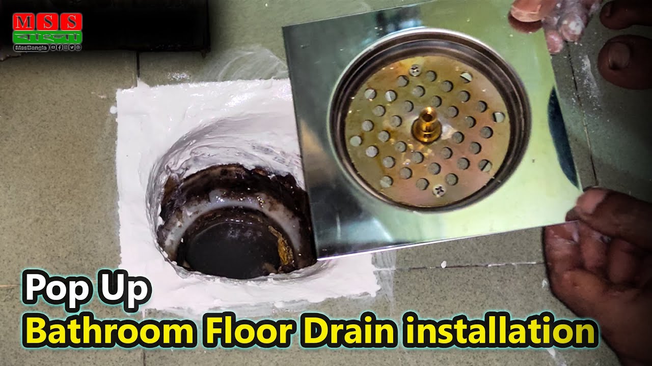 Popup Bathroom Floor Drain installation | Replacing floor trap