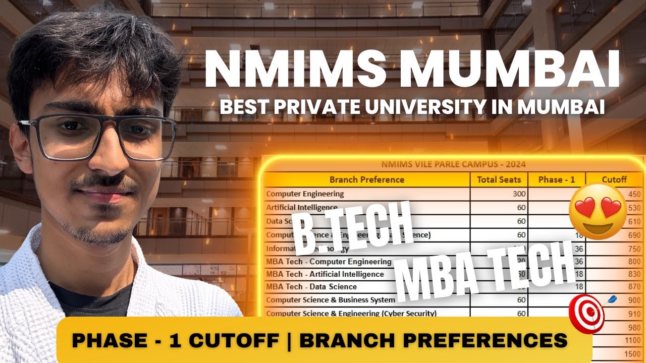 NMIMS CET Phase 1 Cutoff 👀🥹 | Easy Admission | NMIMS Mumbai Cutoff | Engineering College in Mumbai