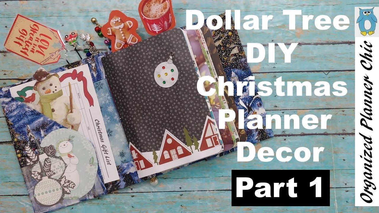Dollar Tree DIY Christmas Planner Decor Part 1 | Christmas Planner Setup | DIY Planner Accessories
