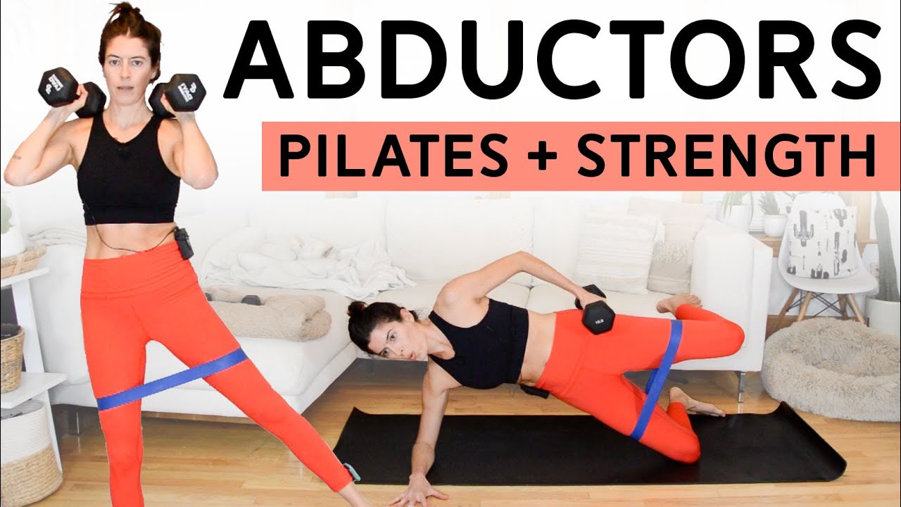 Abductor Workout - Pilates + Strength Circuit (40 Mins) - Weights & Band