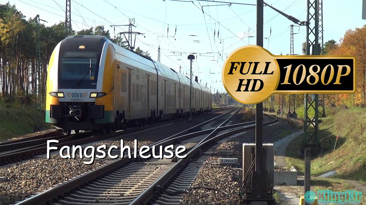 Zugverkehr im Bahnhof Fangschleuse