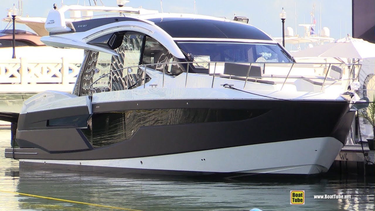 2019 Galeon 510 Sky Yacht - Deck and Interior Walkaround - 2019 Miami Yacht Show