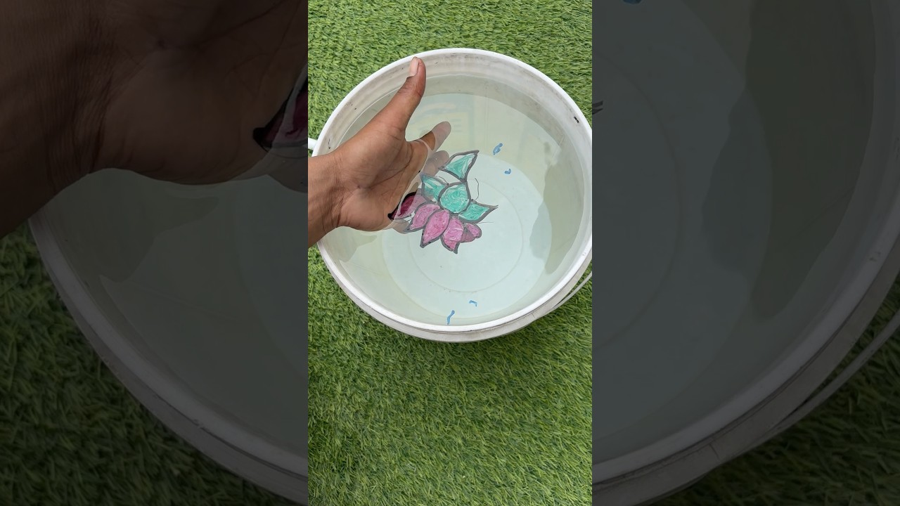Lotus drawing with step to step! Easy art | #art #ashortaday #youtubeshorts !!