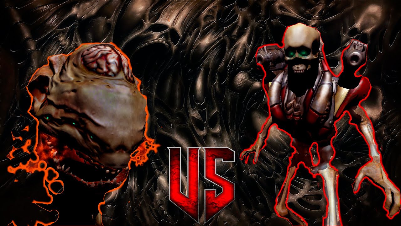 Cacodemon vs Revenant - DOOM 3 Cinematic Monster Infighting - Full HD