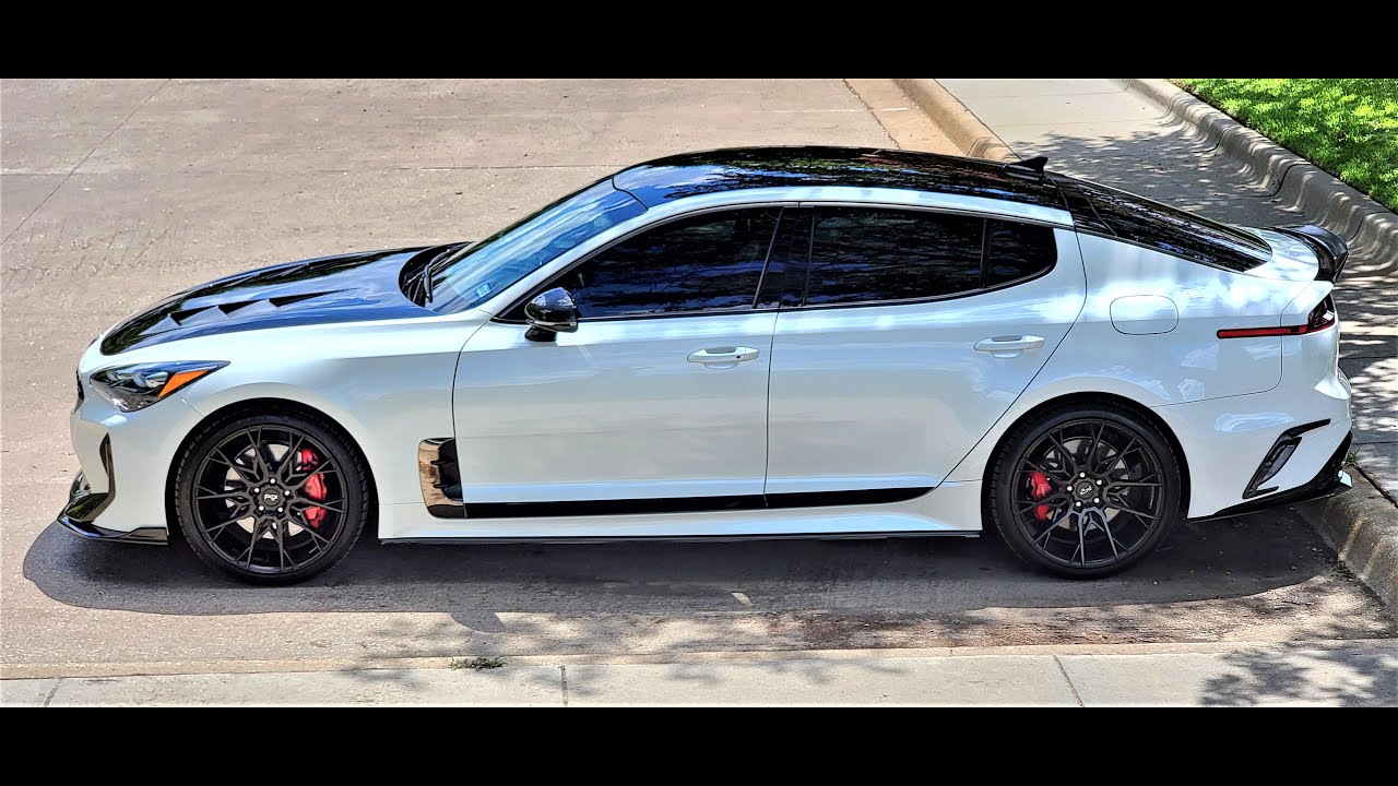 Carbon fiber exhaust tip install on Kia Stinger