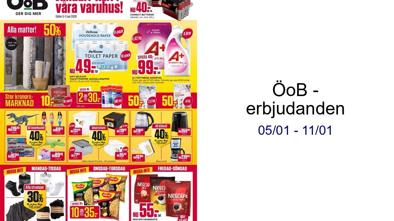 ÖoB - erbjudanden 05/01 - 11/01