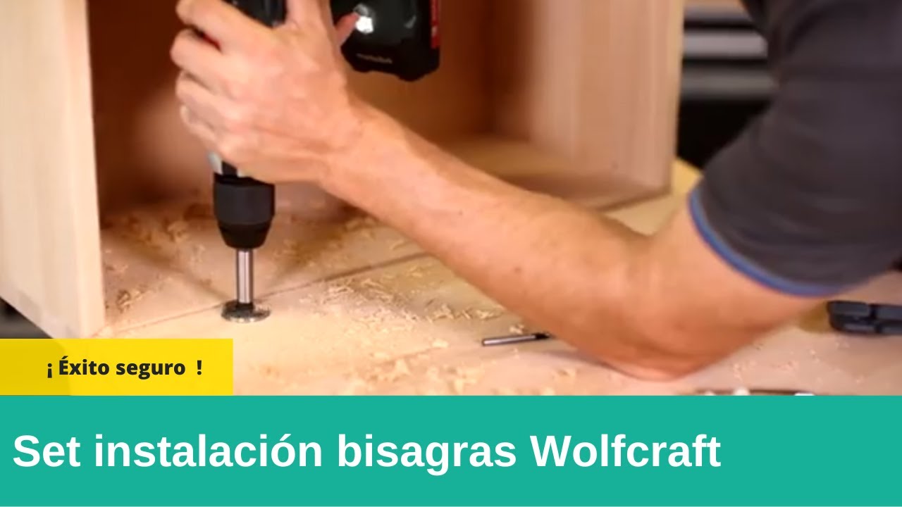 Set para instalación de bisagras de cazoleta, Ø 35 mm Wolfcraft. ¡ Éxito seguro  !