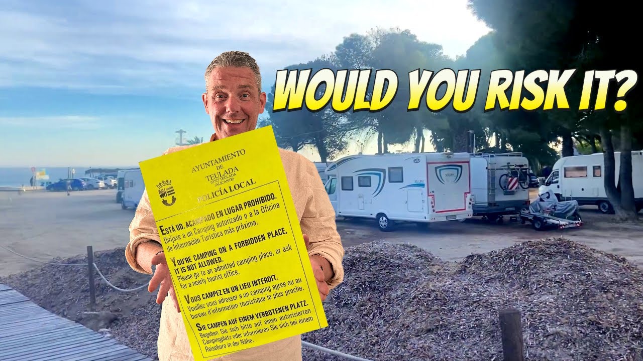 Risky parking in Moraira ?? - motorhome trip to Spain