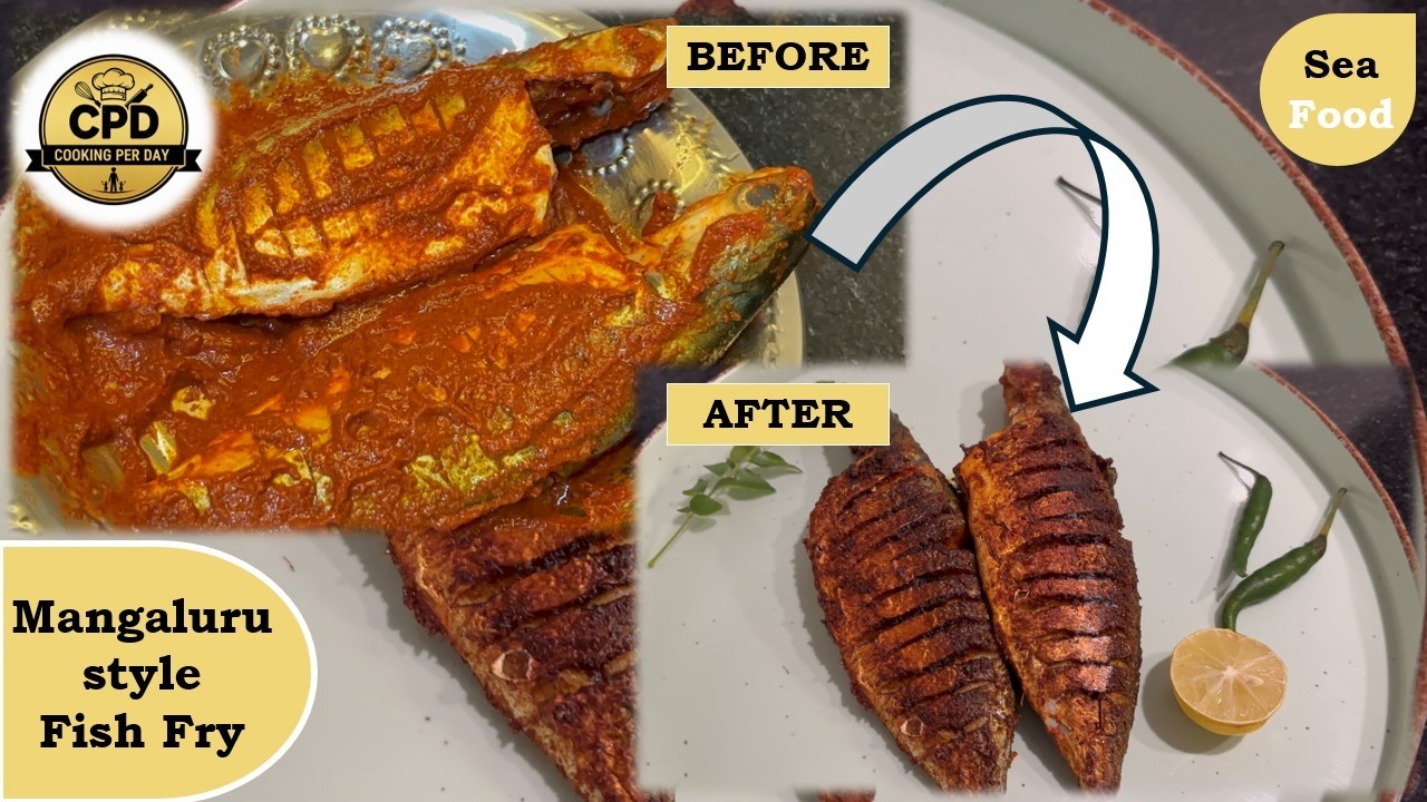 Authentic Mangalorean Fish Fry Recipe | Crispy Masala Fish Fry | Cooking Per Day