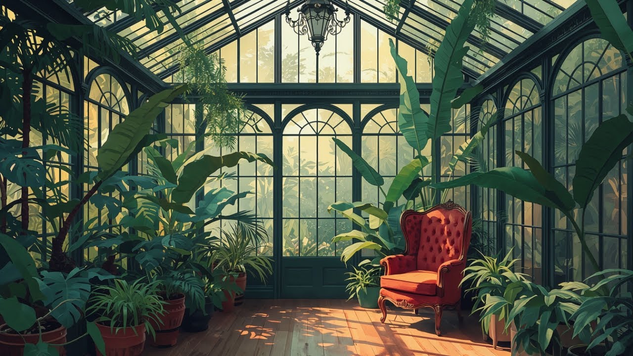 Cozy Greenhouse Lofi 🌱 Calm Beats for Studying, Working & Relaxing & Focus