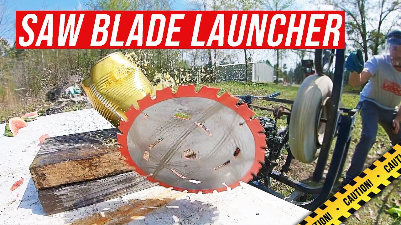 SAW BLADE LAUNCHER | Extreme Fruit Ninja!