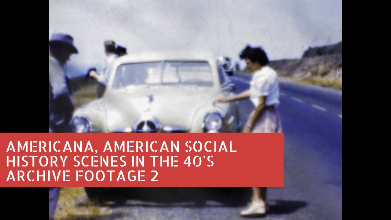 Americana, American social history scenes in the 40's Archive Footage