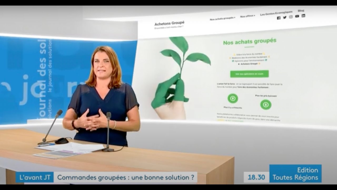 Les achats groupés, une solution pour réduire son budget, JT de France 3, le journal des solutions