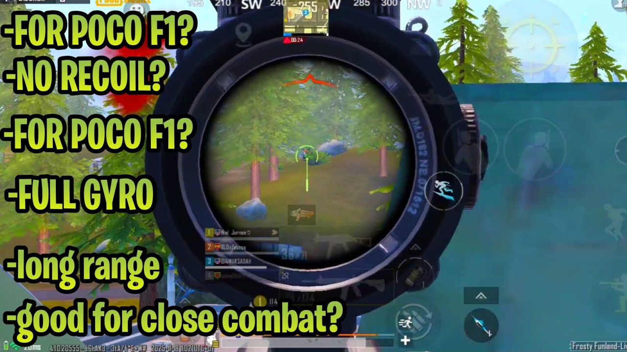 sensi terbaik untuk poco f1 full gyro!! pubg mobile poco f1
