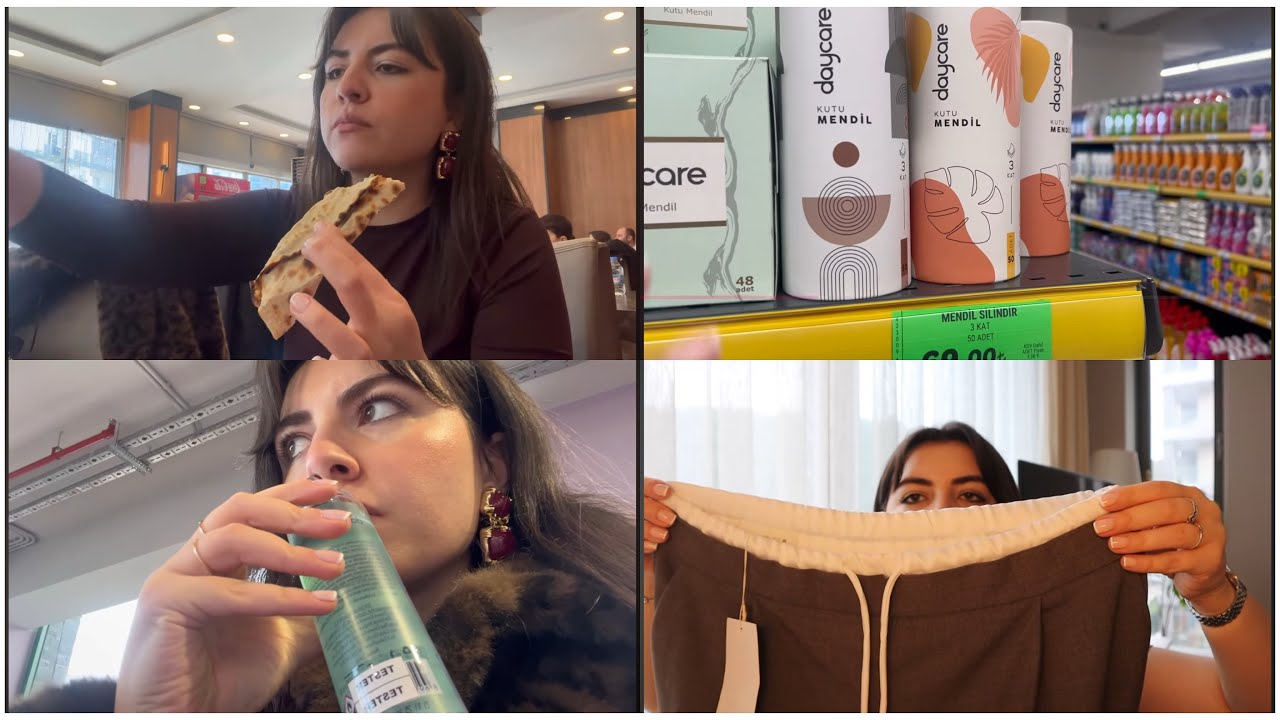 Vlog - Yaşlı kurtla dedikodu - File market turu - market ve zara alışverişleri 
