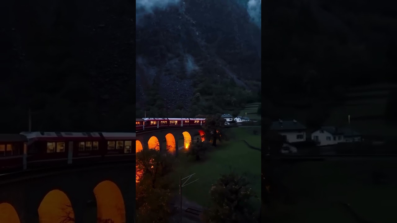 Swiss Iconic Brusio Spiral Viaduct