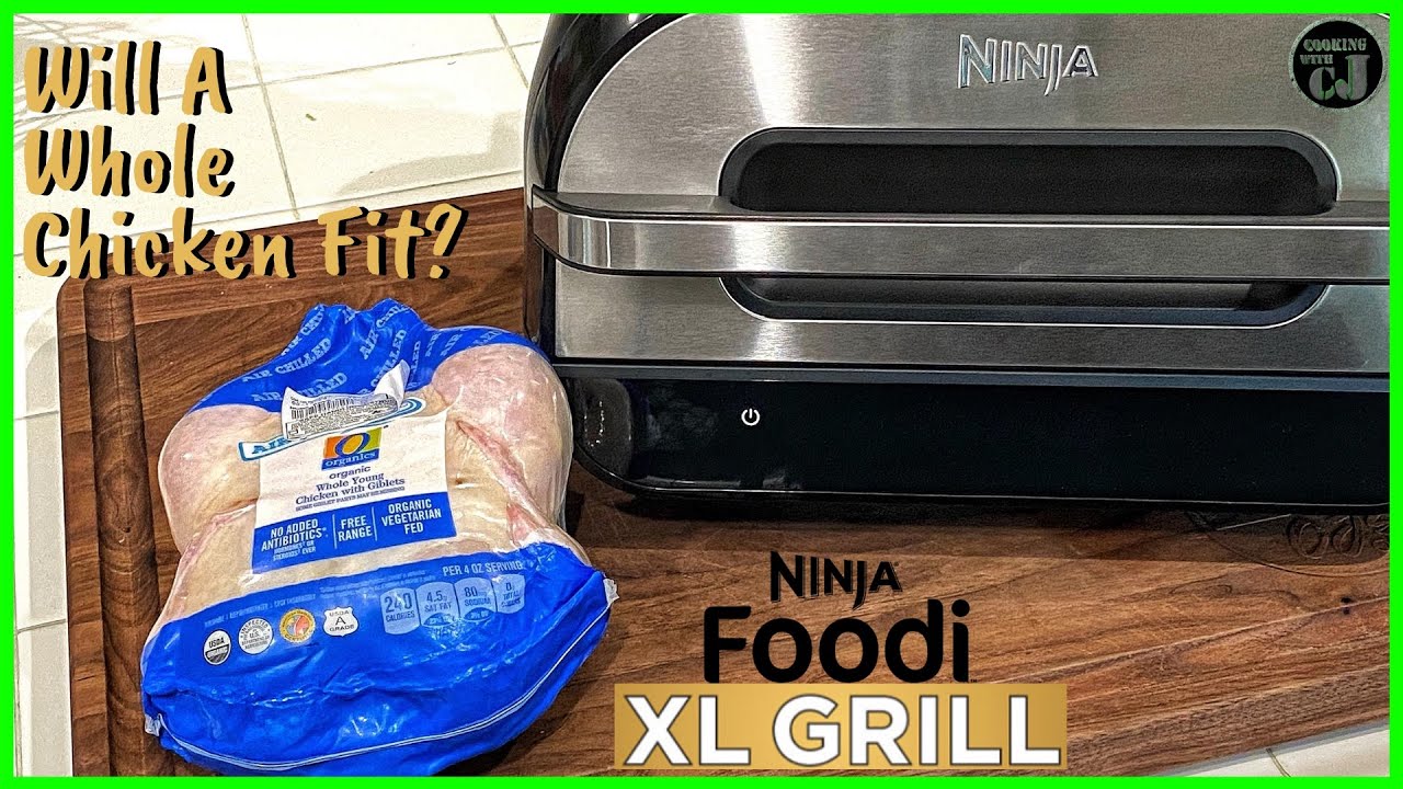 ЦЕЛАЯ КУРИЦА НА ГРИЛЕ NINJA FOODI XL! Поместится ли? | Рецепты для гриля Ninja Foodi XL!