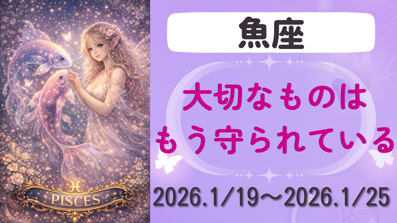 【魚座】今週の運勢　2026年1月19日〜1月25日