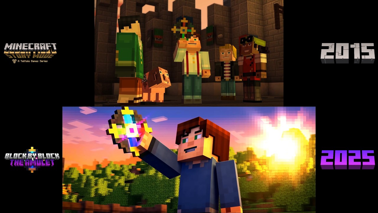 Minecraft: Story Mode (2015) VS Block by Block: The Amulet (2025)* Comparison
