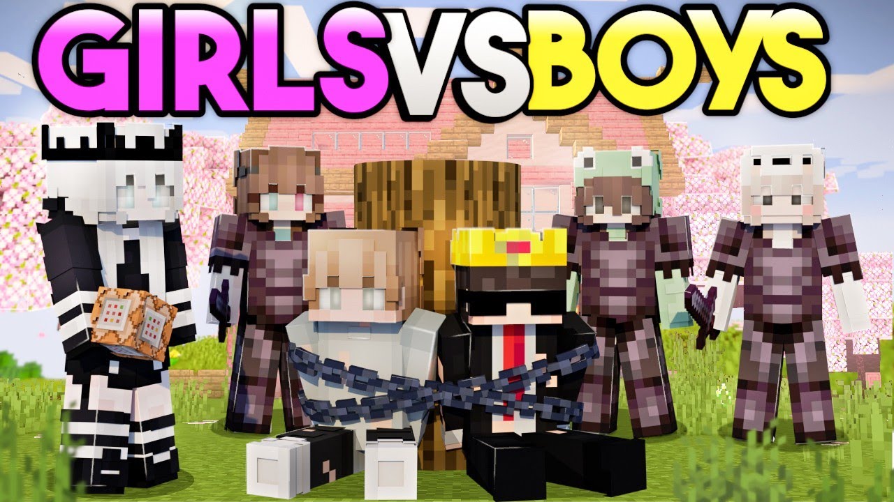 Can I Save The Boys From Girls? Minecraft GIRLS VS BOYS SMP