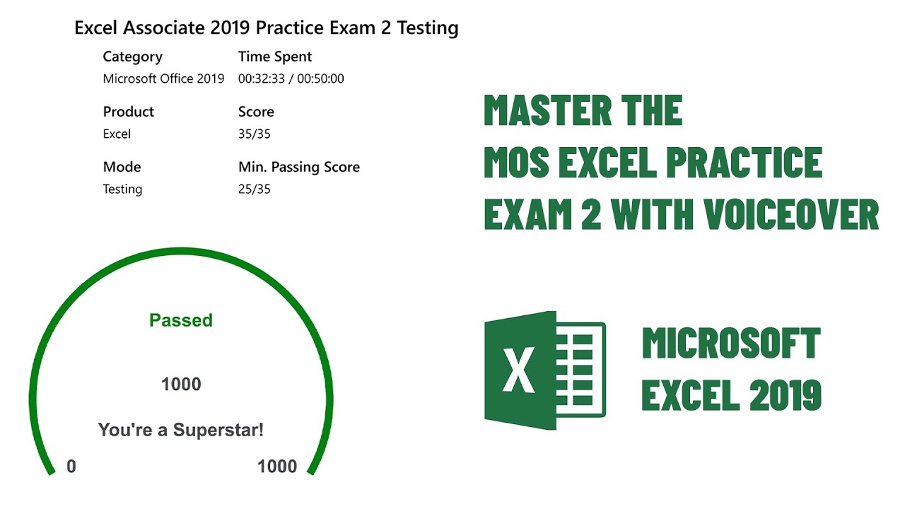 Сдайте практический экзамен MOS Excel 2 с озвучкой || GMetrix Practice 2023 || Excel 365-2019