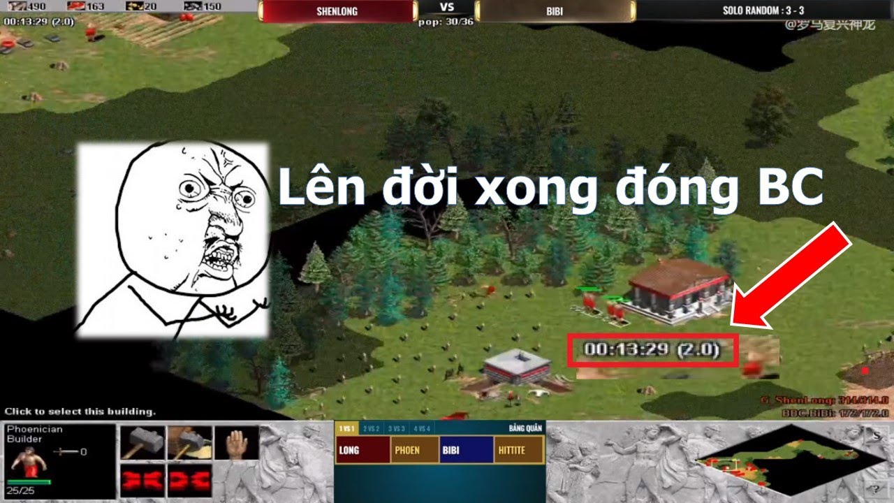 AoE Highlights | Chiến thuật đóng BC sớm được SHENLONG áp dụng vào nội dung SOLO RANDOM | Pho vs Hit