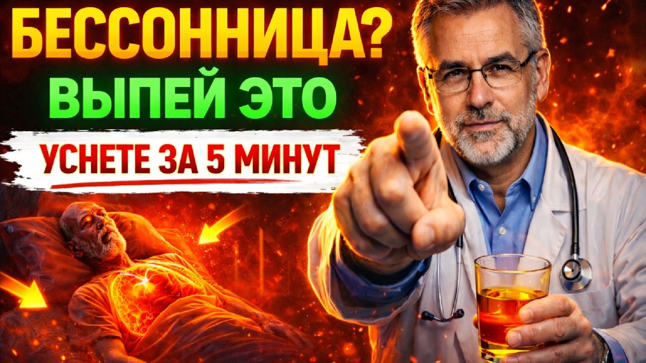 БЕССОННИЦА ИСЧЕЗНЕТ! Выпейте это перед сном | Совет врача