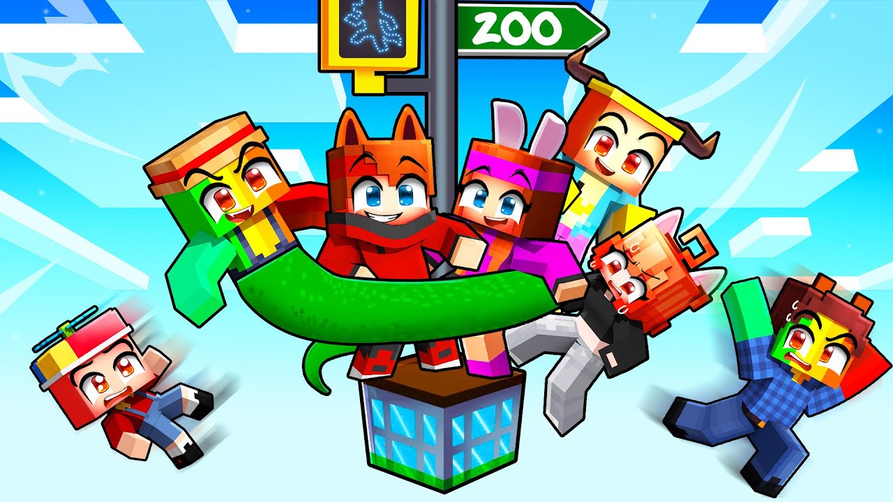 10 AMIS sur un BLOCK de ZOOTOPIE 2 sur Minecraft !