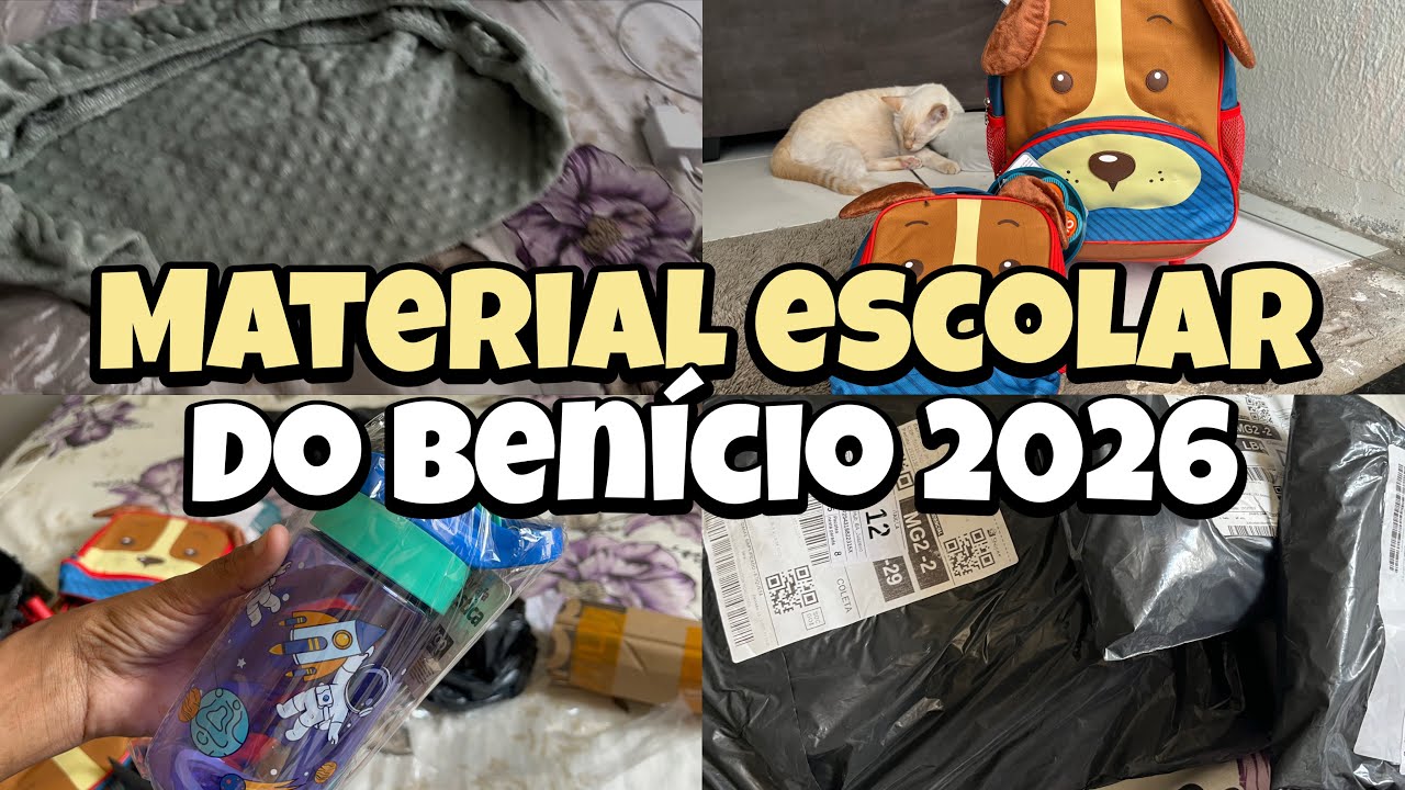 VLOG DAY🤩MATERIAL ESCOLAR DA CRECHE DO BENÍCIO/MOSTREI TUDO 
