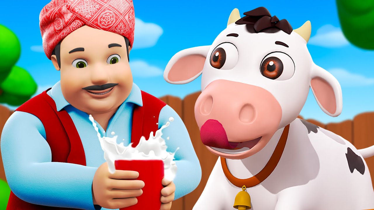 Lalaji Aur Gaay Kids Song | Hindi Rhymes for Children | Hindi Poem | Jugnu Kids