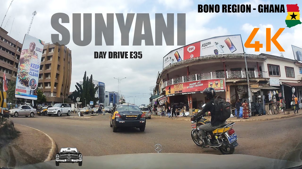 Sunyani Day Drive E35 from Asufufu New Town Area 1 To Ministries 4K