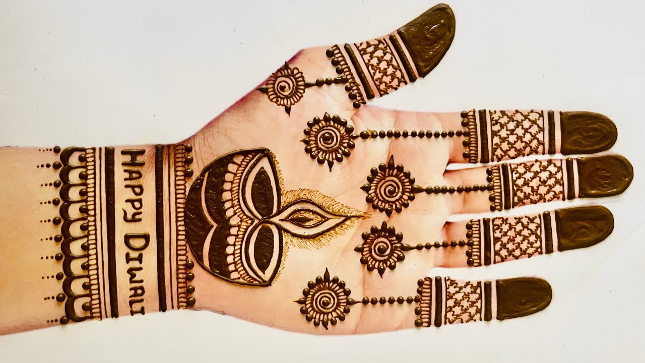 🪔DIWALI 2024 Easy Mehndi design| Simple Mehandi Design| Happy Diwali Mehandi design-Mehndi ka design