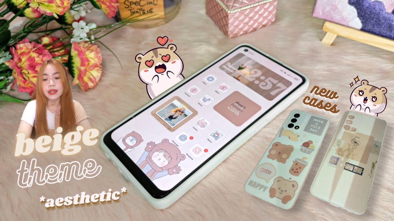 🧸 making my phone aesthetic～beige theme &bull; widgets & more ✨