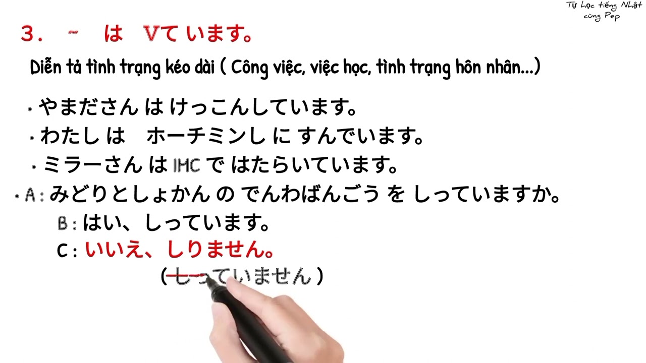 MINNA NO NIHONGO N5 - Văn phạm ( Bài 15 )