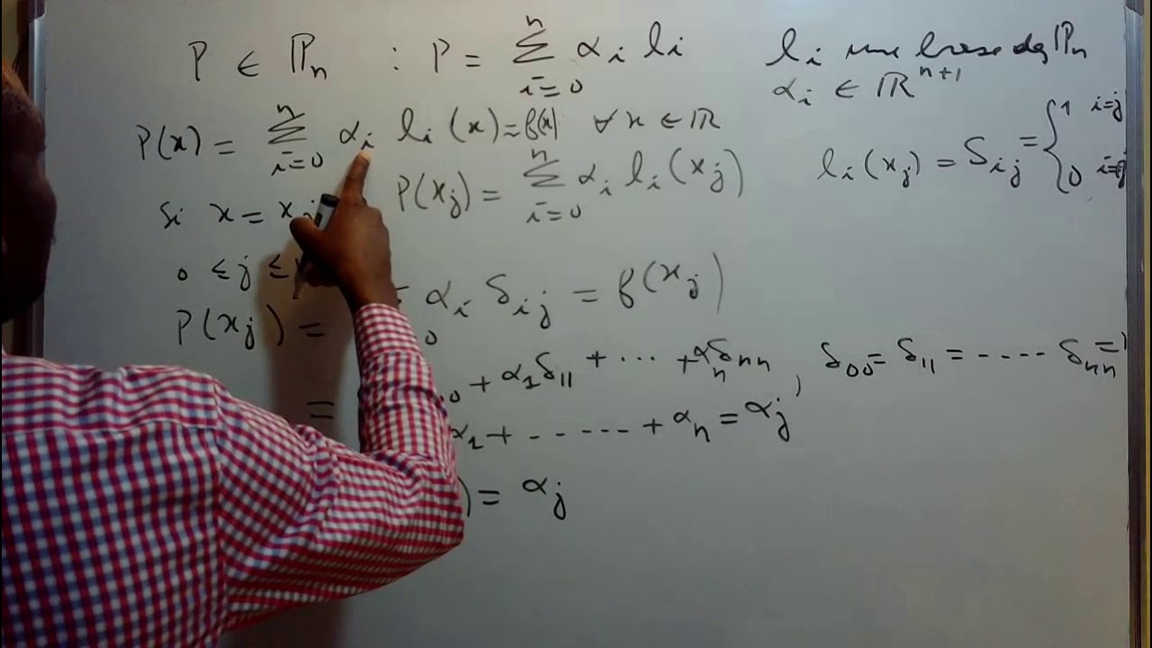 interpolation de Lagrange -  Démonstration du polynome de base de Lagrange - Cours 10