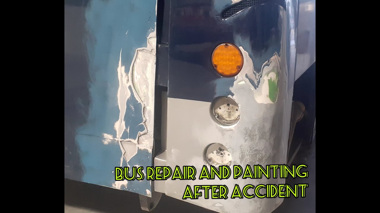bus repair and paint after accident