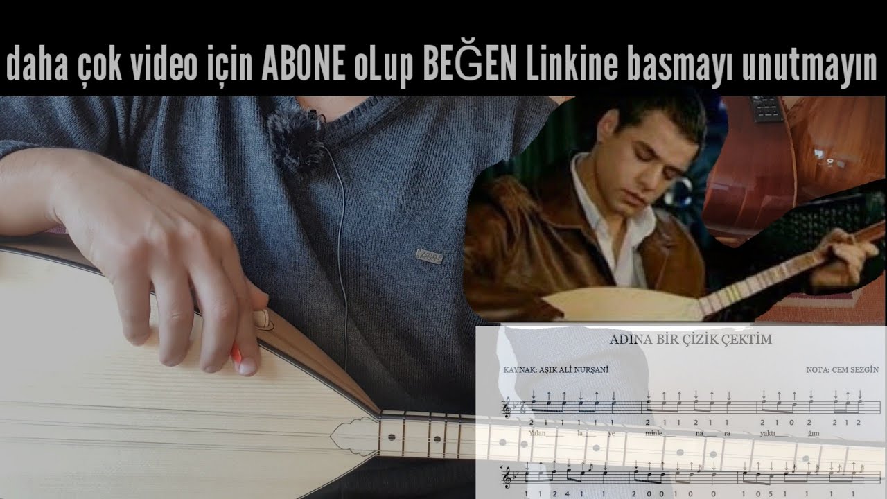 UNUTTUM ADINA BİR ÇIZIK ÇEKDİM #solfej kısasap bağlama dersleri