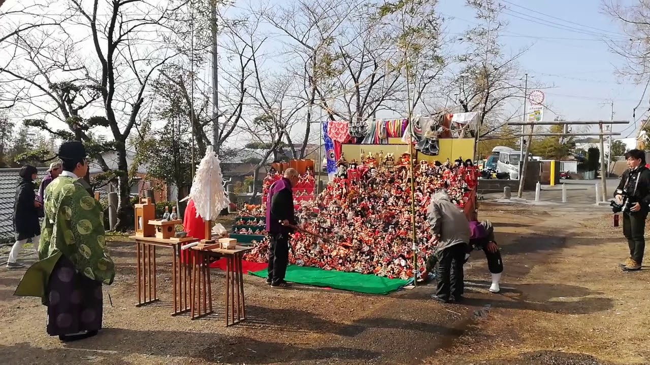 2019 Memorial service(供養 Kuyo) of Japanese Hina Doll Otakiage