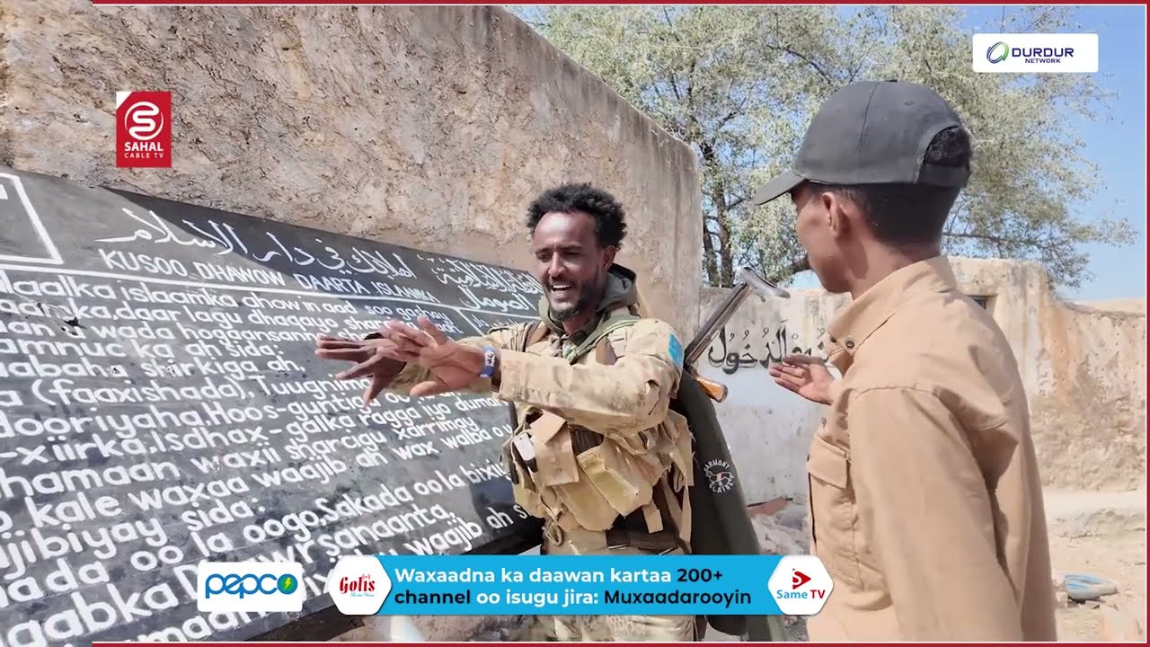 Mid kamida Ciidanka difaaca buuraha Calmiskaad oo sharaxaya waxyabihii ay ku arkeen..