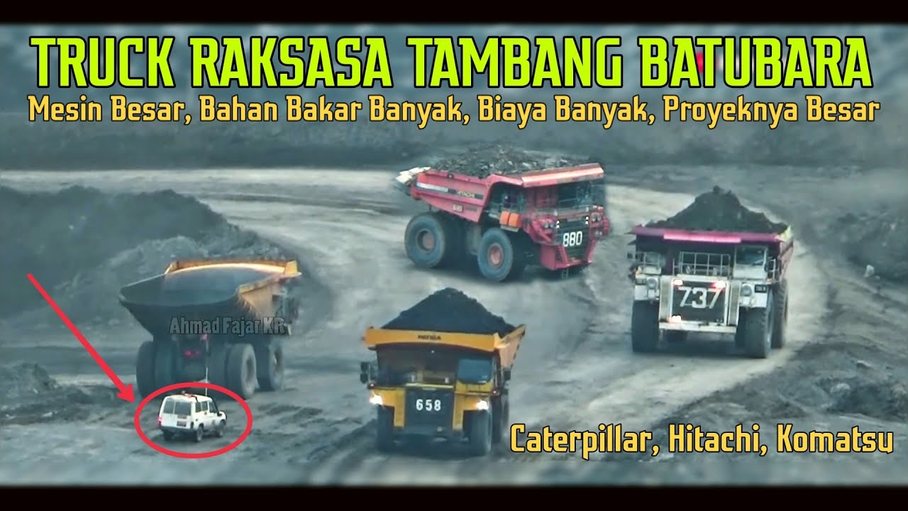 Heavy Duty Komatsu, Caterpillar, Hitachi, Big Dump Truck, Kaltim Prima Coal Sangatta