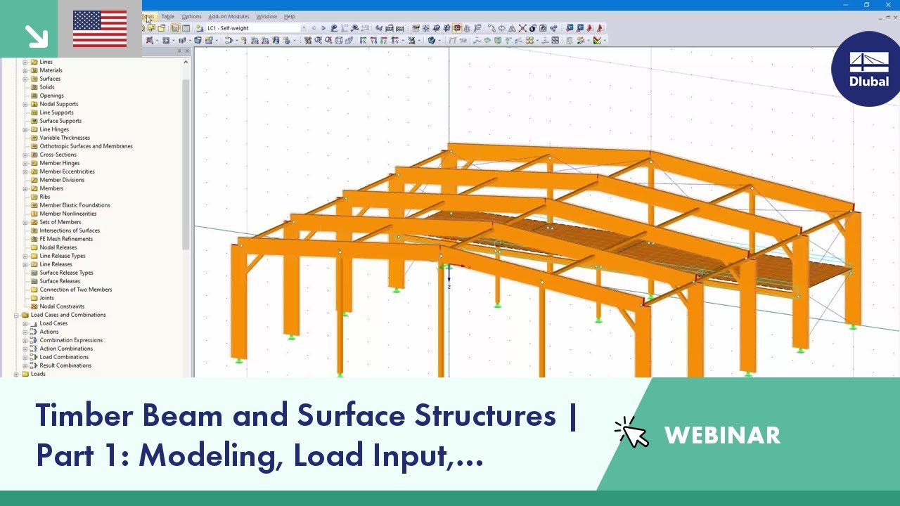 Timber Beam and Surface Structures | Part 1: Modeling, Load Input, Combinatorics