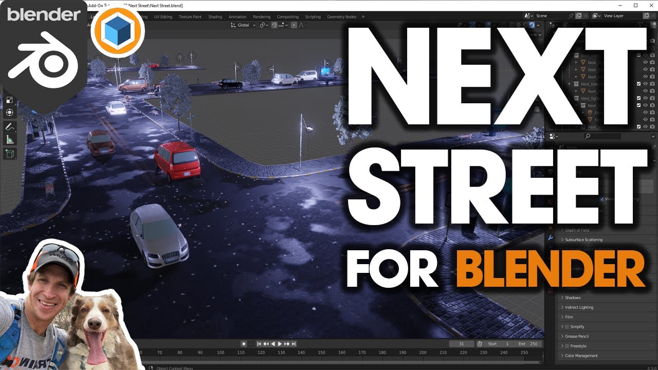 Easy STREET AND ROAD Generator for Blender - Next Street!