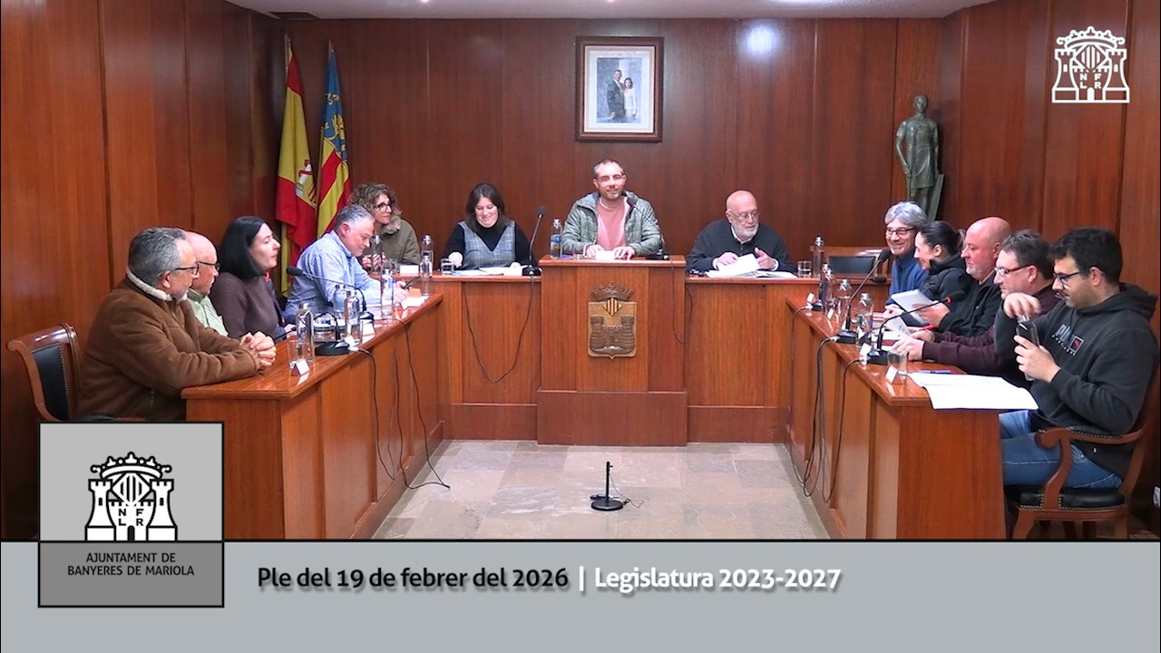 Ple del 19 de febrer del 2026 | Legislatura 2023-2027